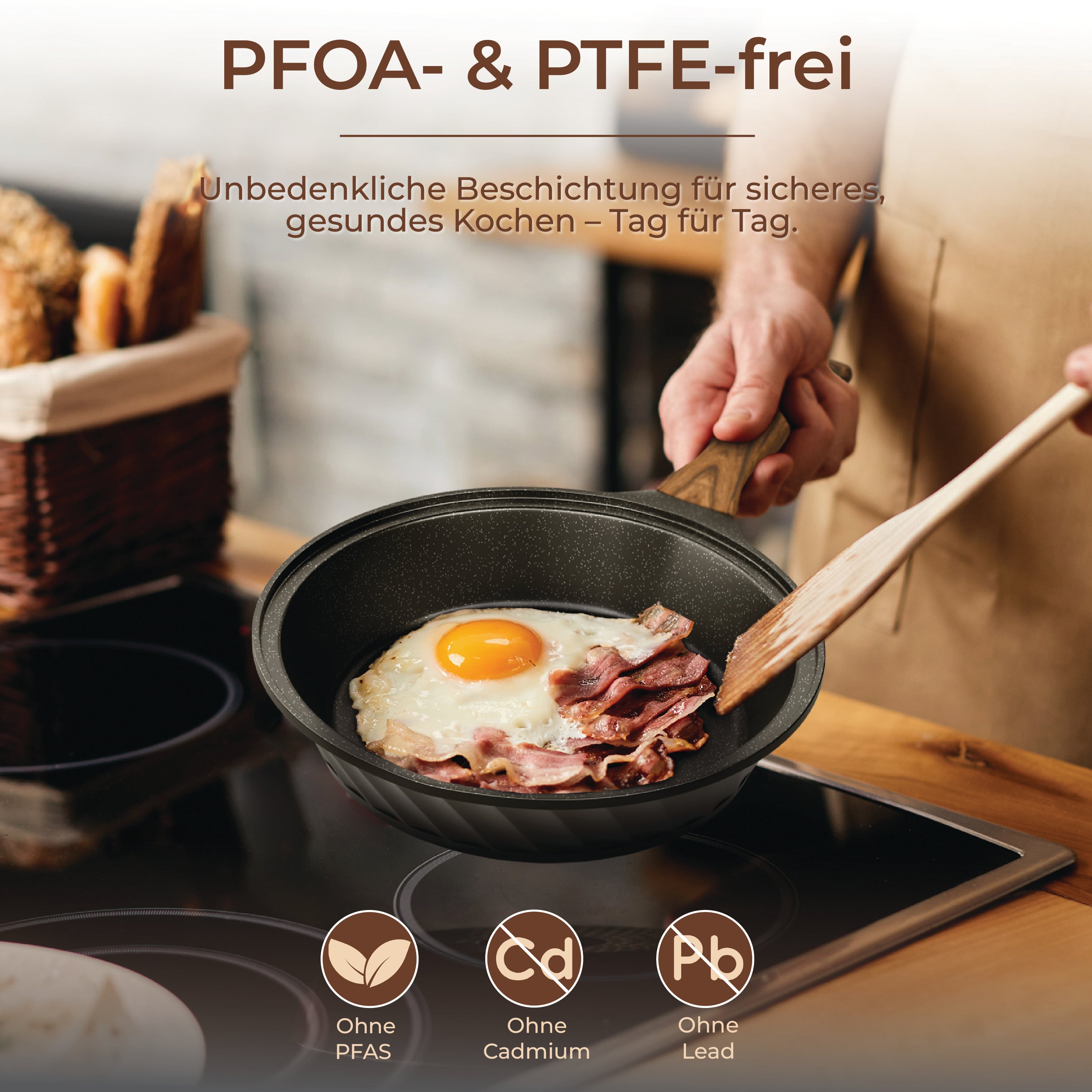 3-teiliges Keramik-Pfannenset ohne PFAS, PTFE & PFOA